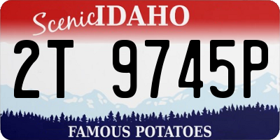 ID license plate 2T9745P