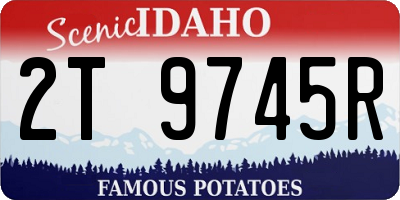 ID license plate 2T9745R