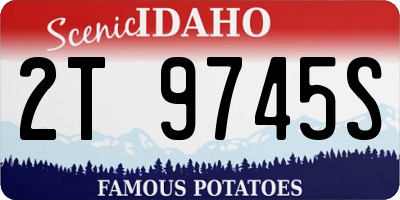 ID license plate 2T9745S