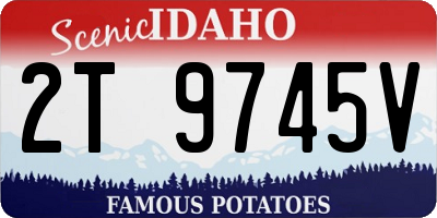 ID license plate 2T9745V