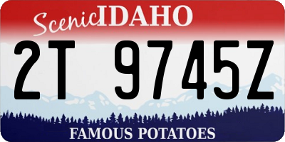 ID license plate 2T9745Z