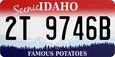 ID license plate 2T9746B