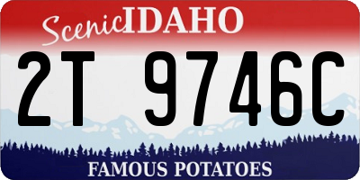 ID license plate 2T9746C