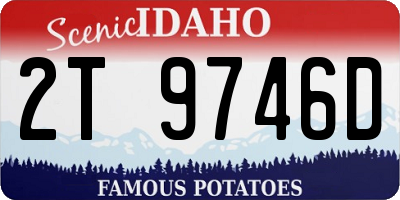 ID license plate 2T9746D