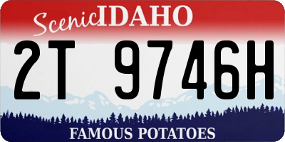 ID license plate 2T9746H