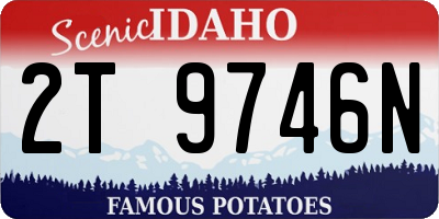 ID license plate 2T9746N