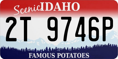 ID license plate 2T9746P