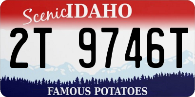 ID license plate 2T9746T