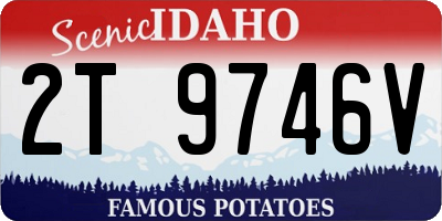 ID license plate 2T9746V