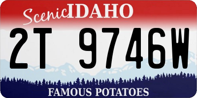 ID license plate 2T9746W