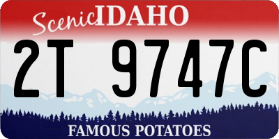 ID license plate 2T9747C