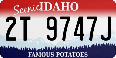 ID license plate 2T9747J