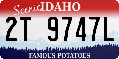 ID license plate 2T9747L