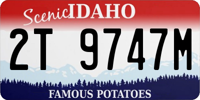 ID license plate 2T9747M