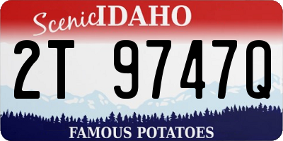 ID license plate 2T9747Q