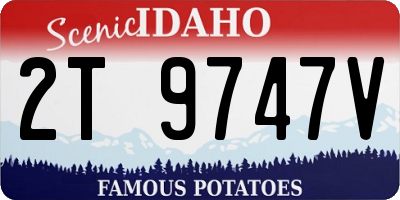 ID license plate 2T9747V