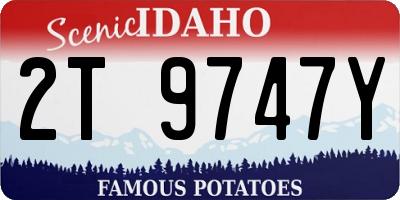 ID license plate 2T9747Y