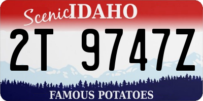 ID license plate 2T9747Z