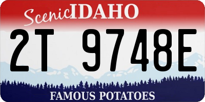 ID license plate 2T9748E