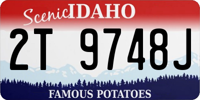 ID license plate 2T9748J