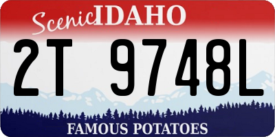 ID license plate 2T9748L