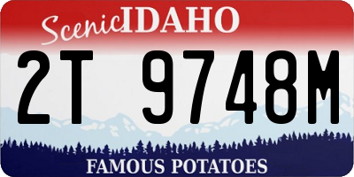 ID license plate 2T9748M