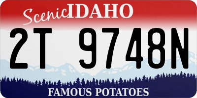 ID license plate 2T9748N