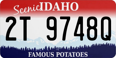 ID license plate 2T9748Q