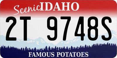 ID license plate 2T9748S