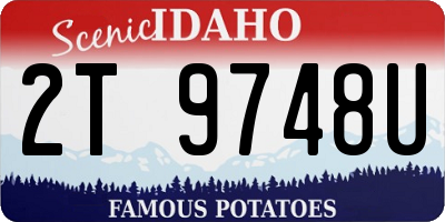 ID license plate 2T9748U