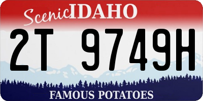 ID license plate 2T9749H