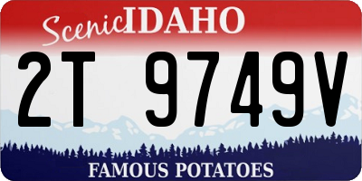 ID license plate 2T9749V