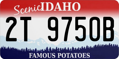 ID license plate 2T9750B