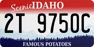 ID license plate 2T9750C