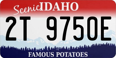 ID license plate 2T9750E