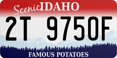 ID license plate 2T9750F