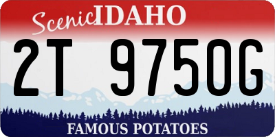 ID license plate 2T9750G