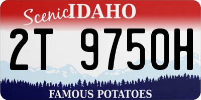 ID license plate 2T9750H