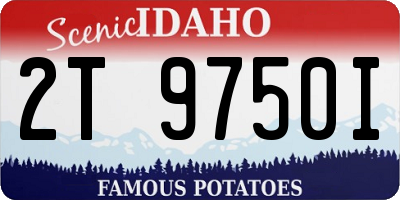 ID license plate 2T9750I