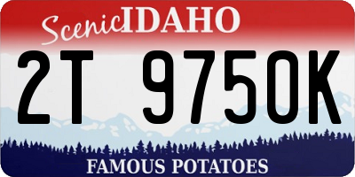 ID license plate 2T9750K