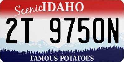 ID license plate 2T9750N