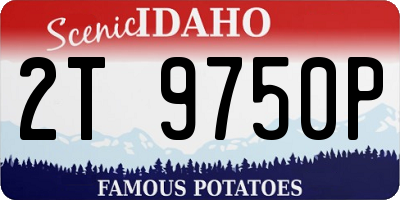 ID license plate 2T9750P