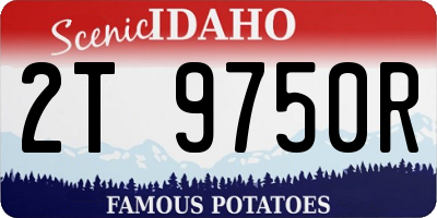 ID license plate 2T9750R
