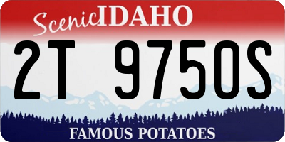 ID license plate 2T9750S
