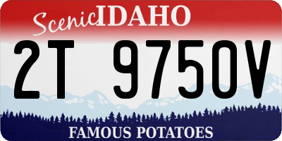 ID license plate 2T9750V
