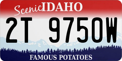 ID license plate 2T9750W