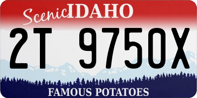 ID license plate 2T9750X