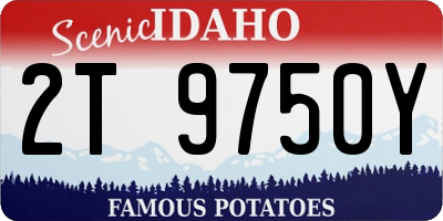 ID license plate 2T9750Y
