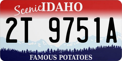 ID license plate 2T9751A
