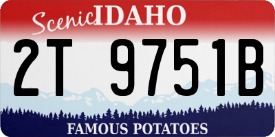 ID license plate 2T9751B
